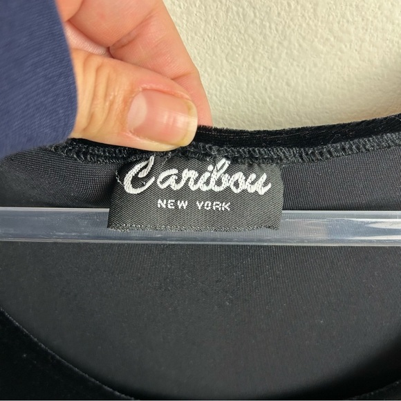 Caribou New York black velvet whimsigoth witchy maxi dress size: XL - Picture 4 of 8